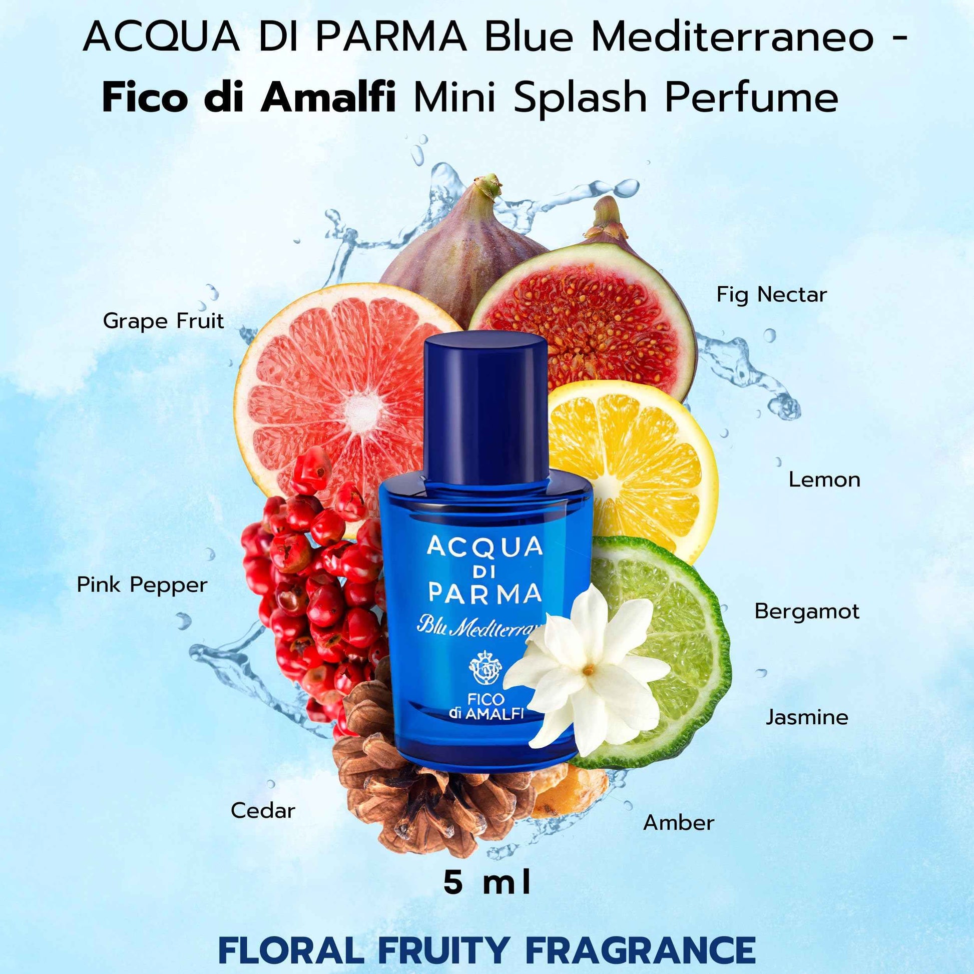 Acqua Di Parma Perfume Gift Set Blue Mediterraneo Variety Mini Splashes