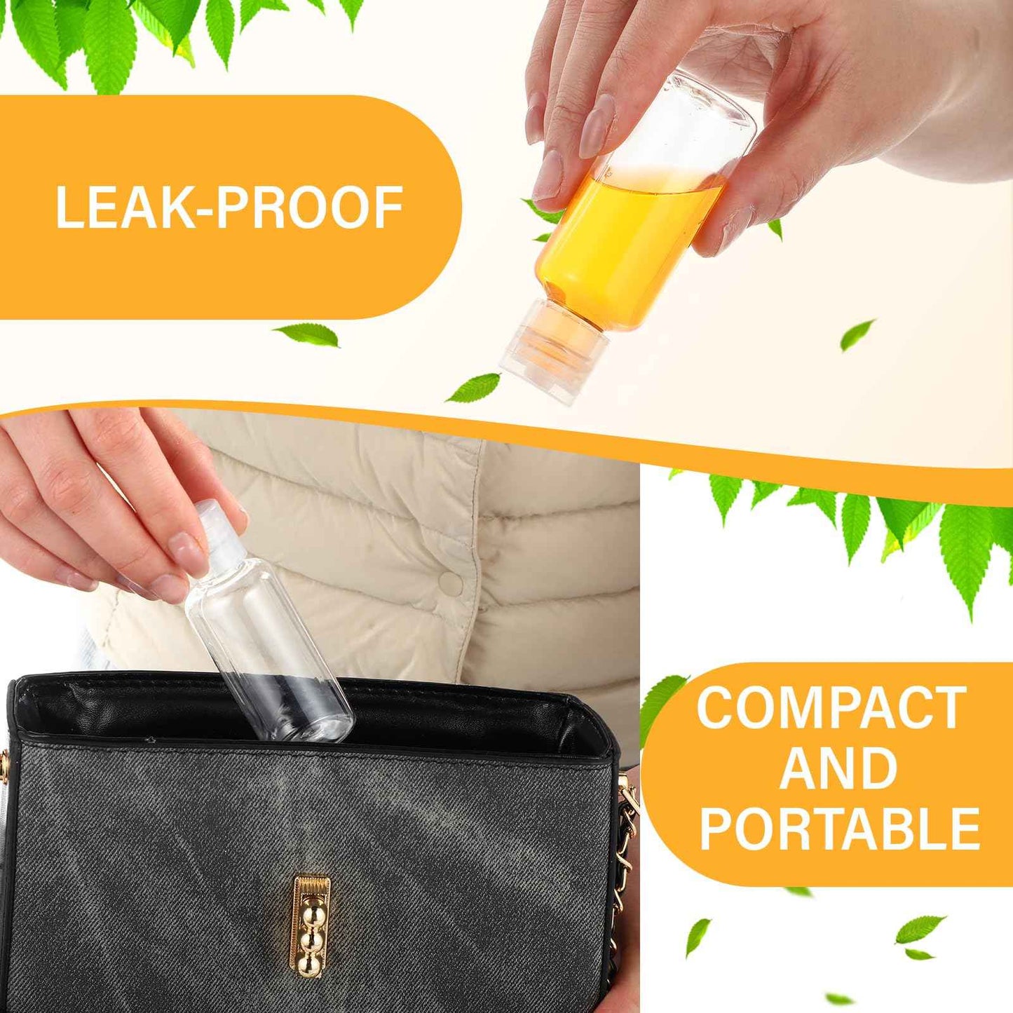 Mimorou 150 Pcs 1oz Travel Bottles Bulk for Toiletries Clear Small Travel Size Bottles Bulk Refillable Empty Containers for Shampoo Lotion Liquid Body Soap Cream Toiletries