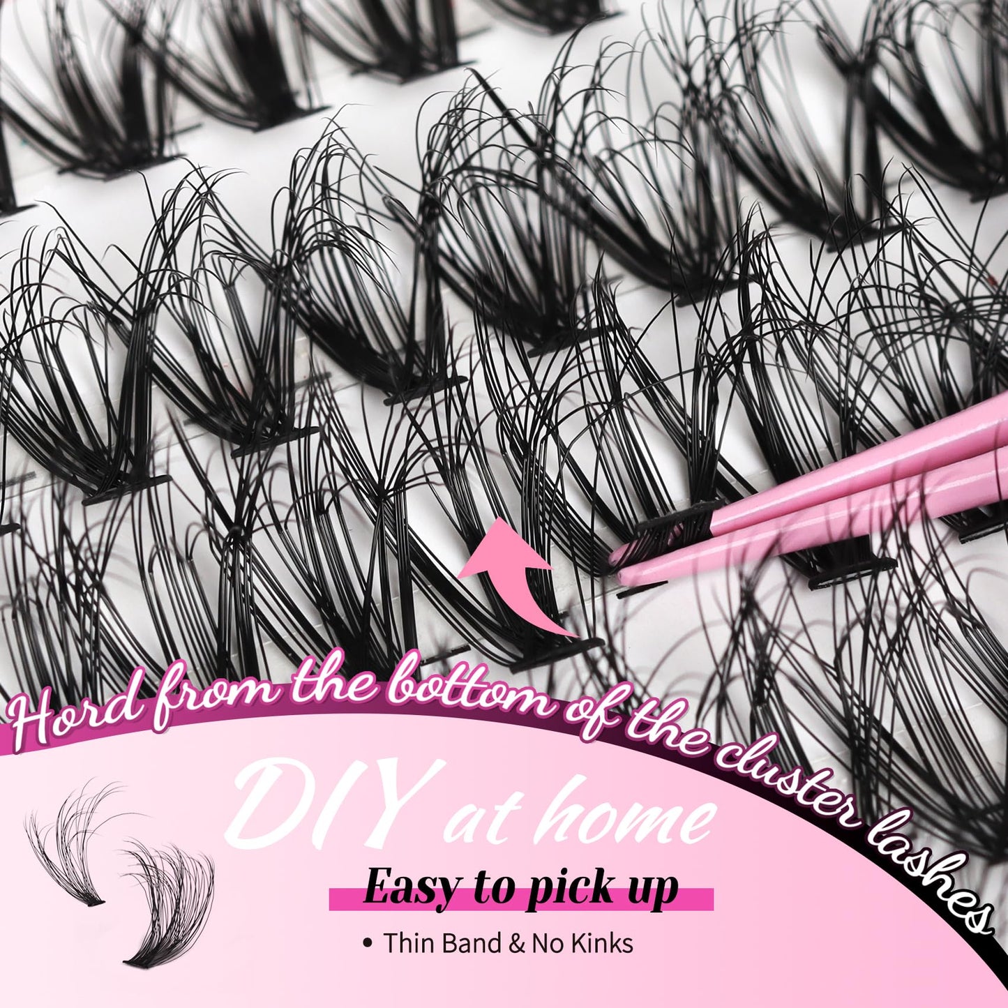 Veleasha Lash Clusters 240PCS Individual Lashes 30D+50D-9-16MIX Eyelash Clusters D Curl Clusters Lashes Fluffy Cluster Eyelash Extensions False Eyelashes DIY Eyelash Extension at Home(30D+50D,12-20mm)