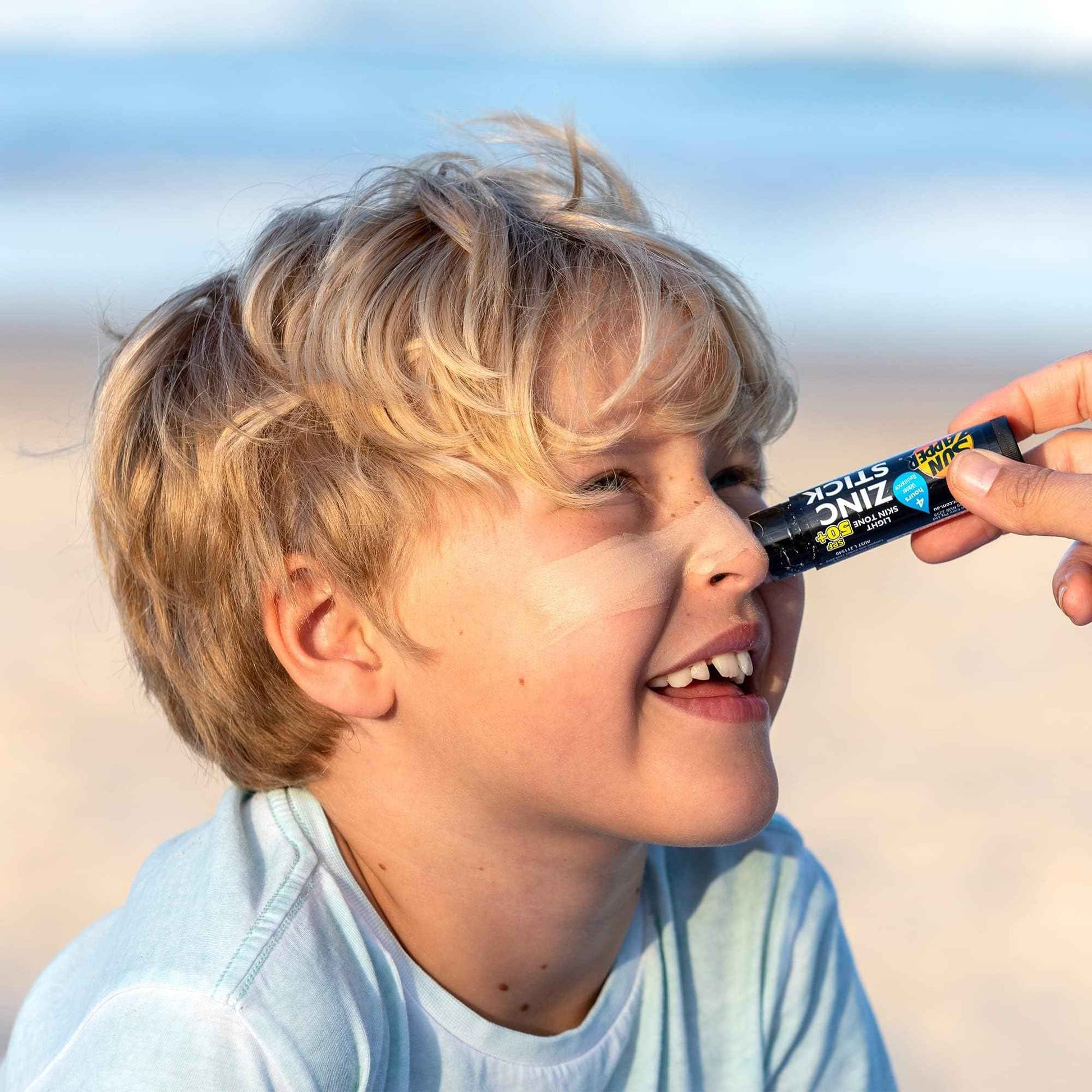 Sun Zapper Zinc Oxide Sunscreen Stick SPF 50+ Light Skin Tone – 4-Pack (0.42 oz each) – Water-Resistant Mineral Sunblock with Vitamin E & Aloe Vera – Made in Australia