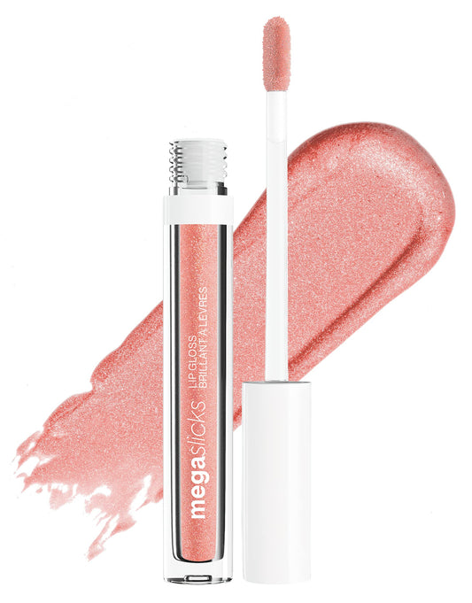 wet n wild MegaSlicks Lip Gloss, Ultra-Glossy, Vitamin-E Enriched, Ultra-Gloss High Shine Moisturizing, Cruelty-Free & Vegan - Cherish