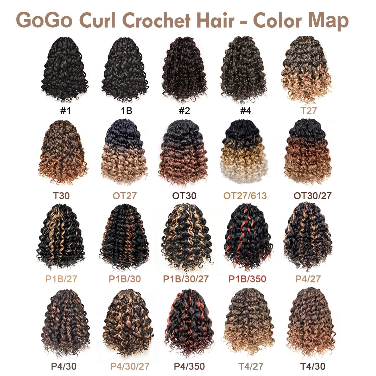 ToyoTress GoGo Curl Crochet Hair - 14 Inch 8 Packs Natural Black Beach Curl Crochet Hair, Short Curly Ocean Wave Water Wave Deep Twist Crochet Braids Synthetic Braiding Hair Extensions (14 Inch, 1B)