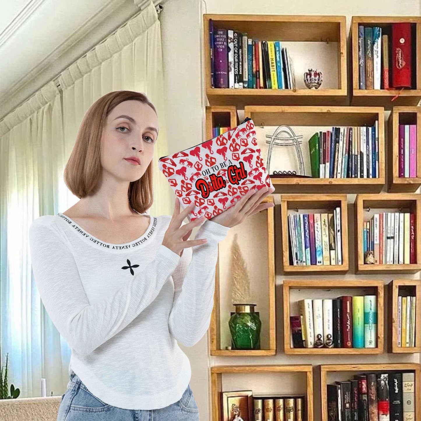 G2TUP Elephant Sorority Makeup Bag Oh To Be A Girl Cosmetic Pouch with Zippered Pocket for Women Girls (Oh To Be-new)