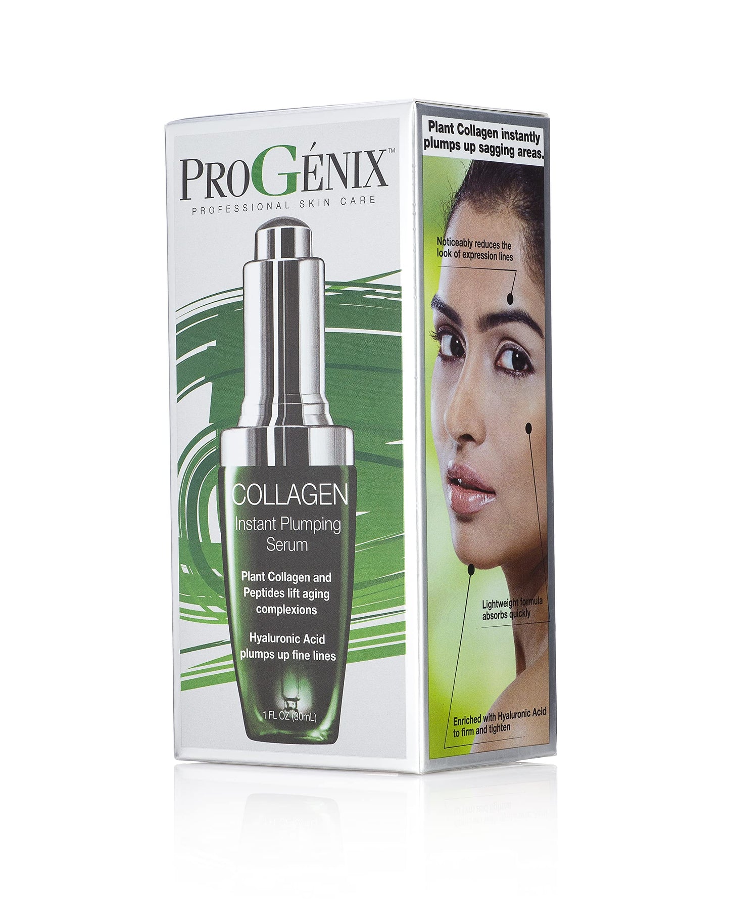 ProGenix Collagen Face Serum Skin Care Moisturizer Booster. Instant Plumping Serum With Hyaluronic Acid To Plump Fine Lines. 1 Fl Oz (Pack of 2)