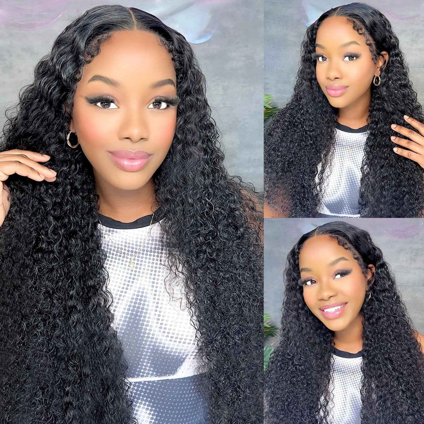 Deep Wave Human Hair Bundles 18 Inch Deep Wave Bundles 100% Unprocessed Brazilian Virgin Hair 1 Bundles Curly Bundles Hair Extensions Real Human Hair Wavy Quick Weave Bundles Natural Black