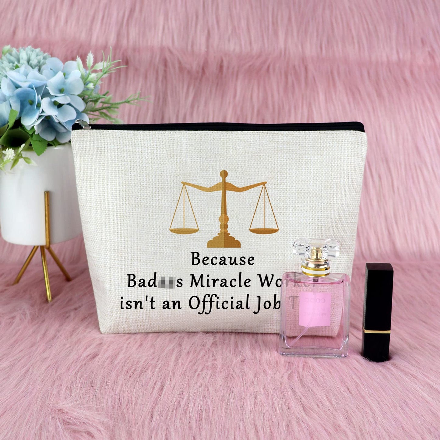 Lawyer Appreciation Gift for Women Makeup Bag Law Student Graduation Gift Funny Paralegal Attorney Gift Cosmetic Bag New Lawyer Gift Law School Gift Birthday Retirement Christmas Gift for Her