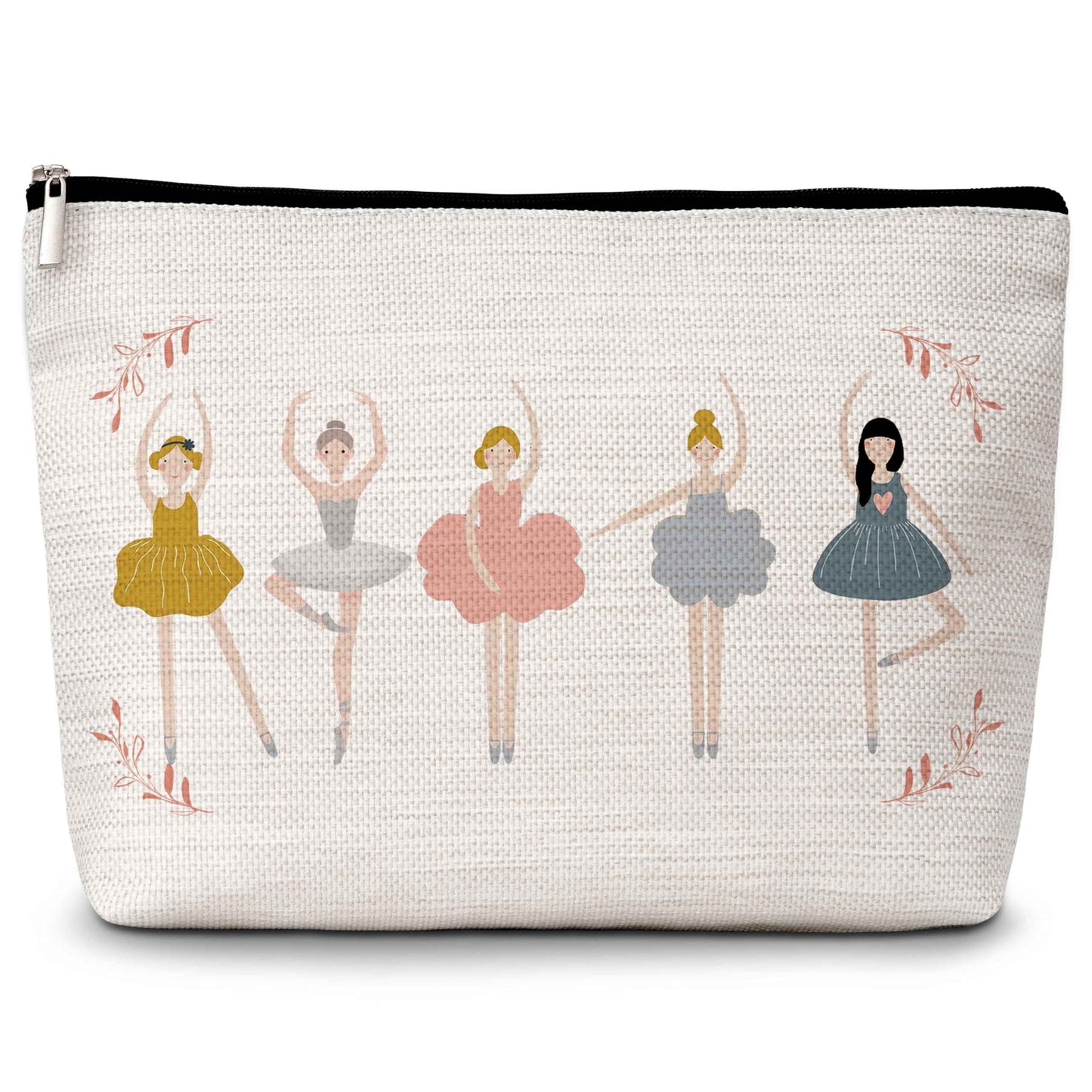 ZIIUFRN Elegant Dancer Gifts for Women, Ballet Lovers Makeup Bag, Dancing Girls Travel Cosmetic Bag for Teacher Friends Sister Girls Birthday Gifts - A21