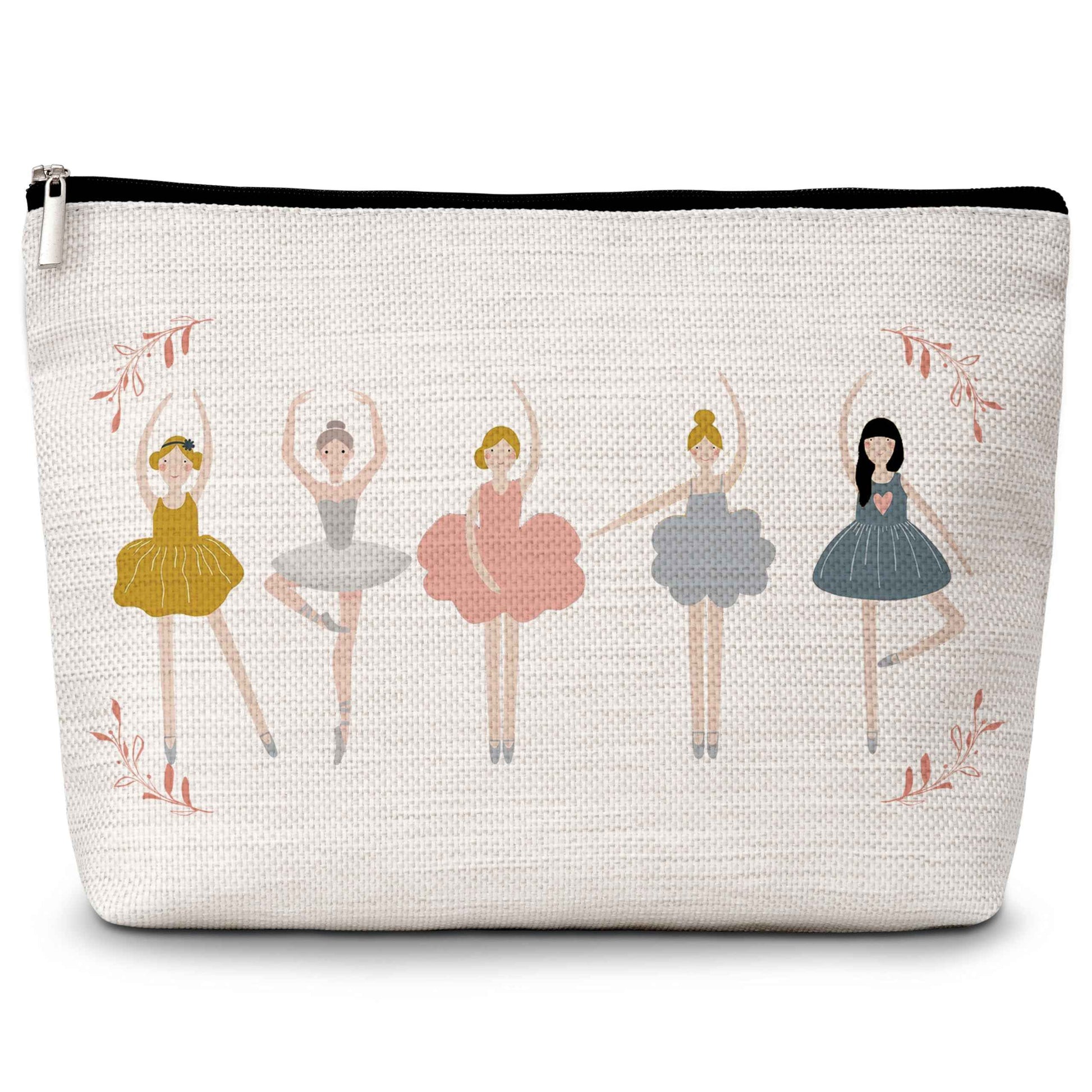 ZIIUFRN Elegant Dancer Gifts for Women, Ballet Lovers Makeup Bag, Dancing Girls Travel Cosmetic Bag for Teacher Friends Sister Girls Birthday Gifts - A21
