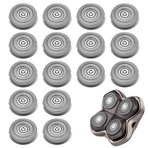 16 shaver replacement heads, compatible with Skull shaver Pitbull Gold PRO shaver replacement blades 4 heads