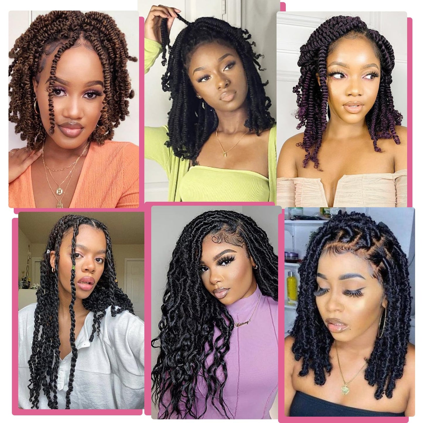 Spring Twist Hair 10 Inch Spring Twist Crochet Hair 6 Packs Spring Twist Braiding Hair For Butterfly Locs Soft Locs Low Temperature Synthetic Fiber Fluffy Hair Extensions (10 Inch,27#)