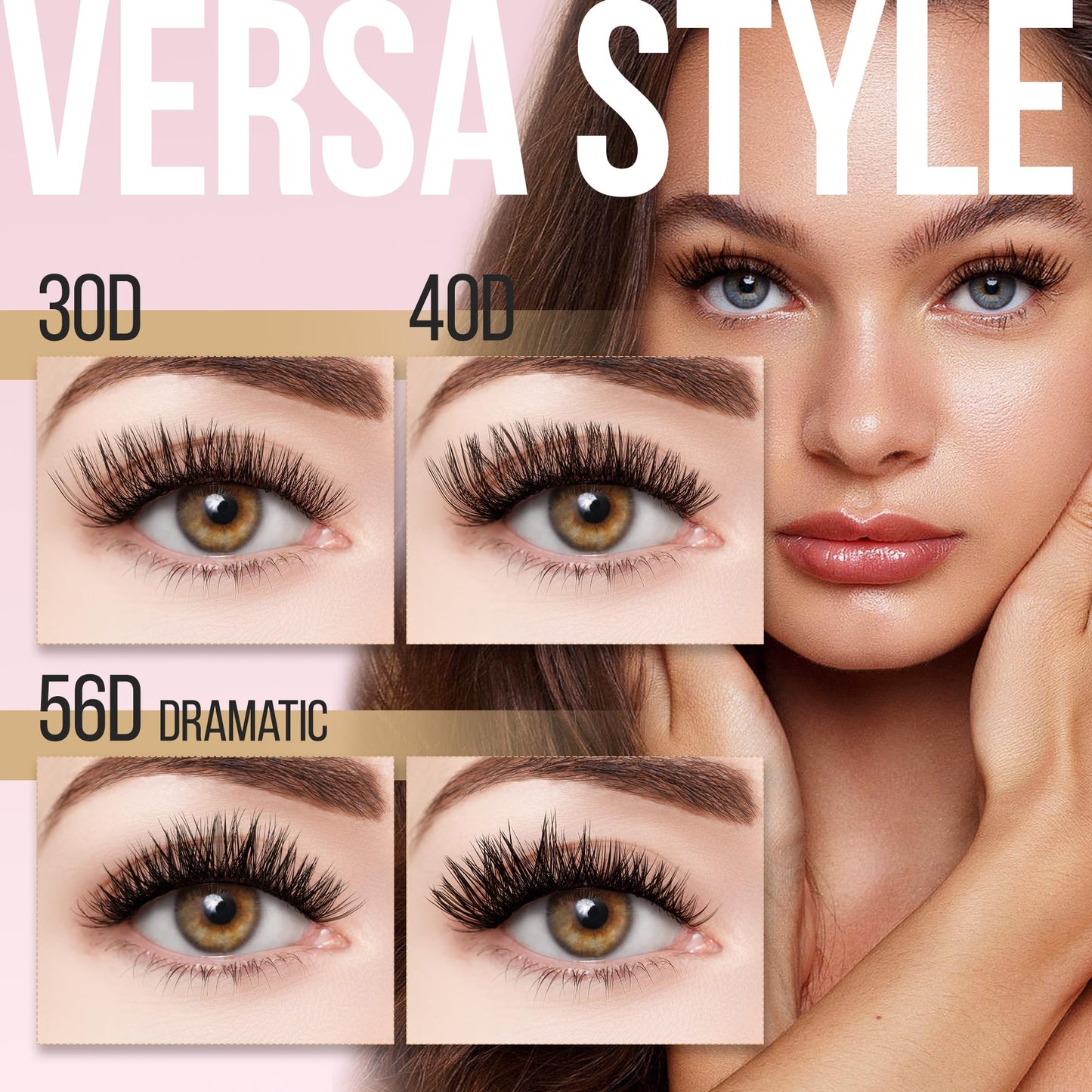 LASHVIEW Lash Clusters D Curl Eyelash Extension Clusters Natural Look Cluster Lashes Extensions Super Thin Band & Soft Cluster Lashes Reusable 9-16mm MIX(style30&40&56D)