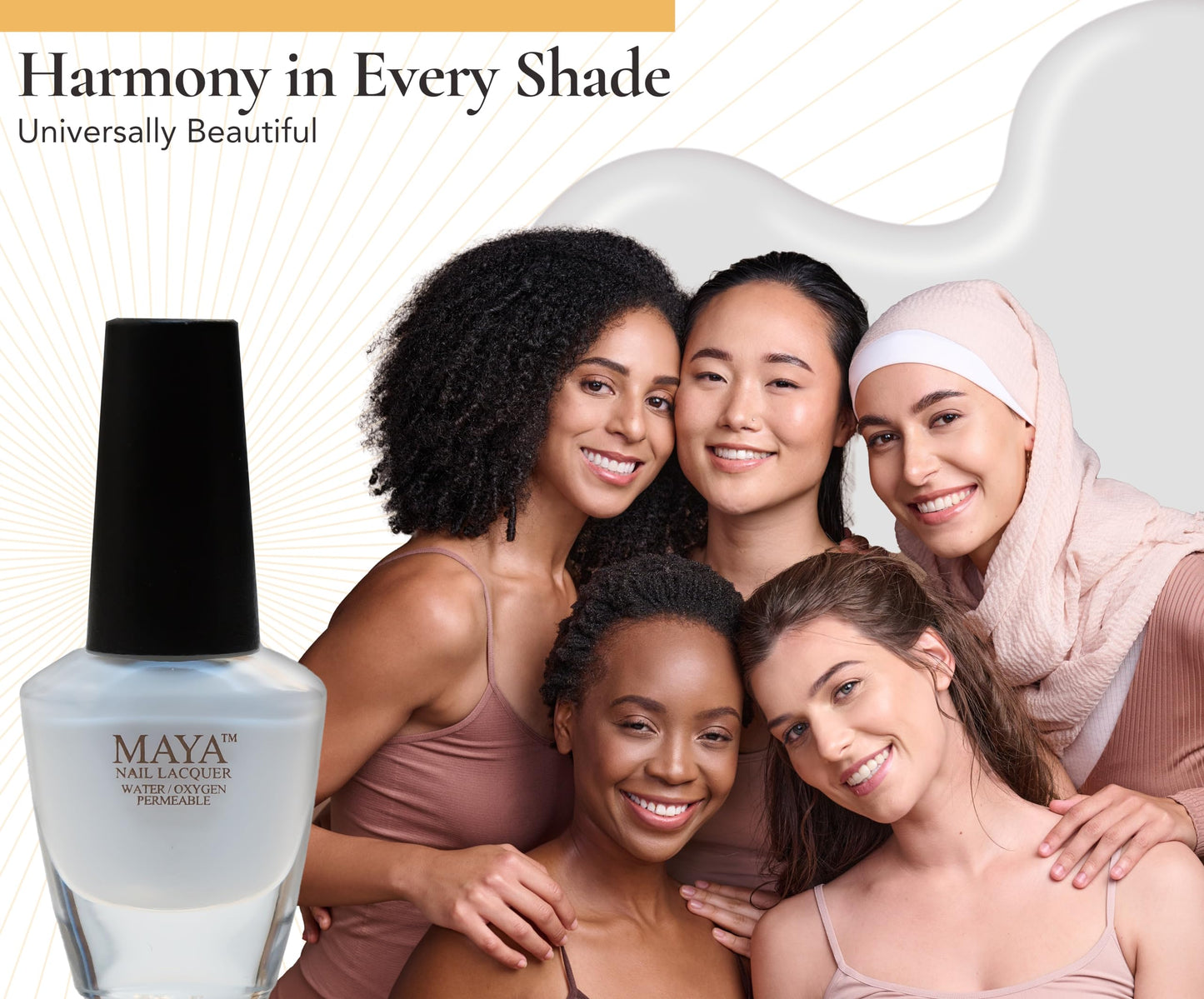 MAYA White Gel Halal Nail Polish - Non Toxic Nail Polish, Vegan and Cruelty Free, Nail Art DIY Manicure at Home, 0.4 fl oz Soak Off Nail Lacquer, Made in USA ??Lu Lu White