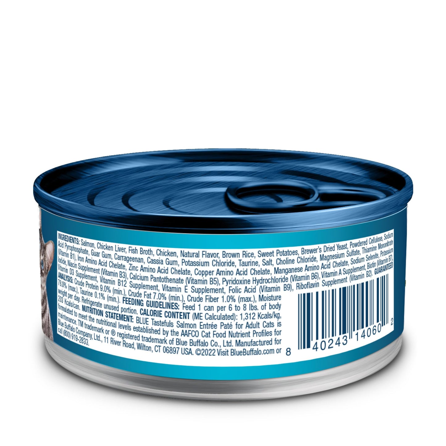 Blue Buffalo Tastefuls Wet Cat Food Paté, Made with Natural Ingredients | Salmon Entrée, 5.5-oz. Cans (24 Count)