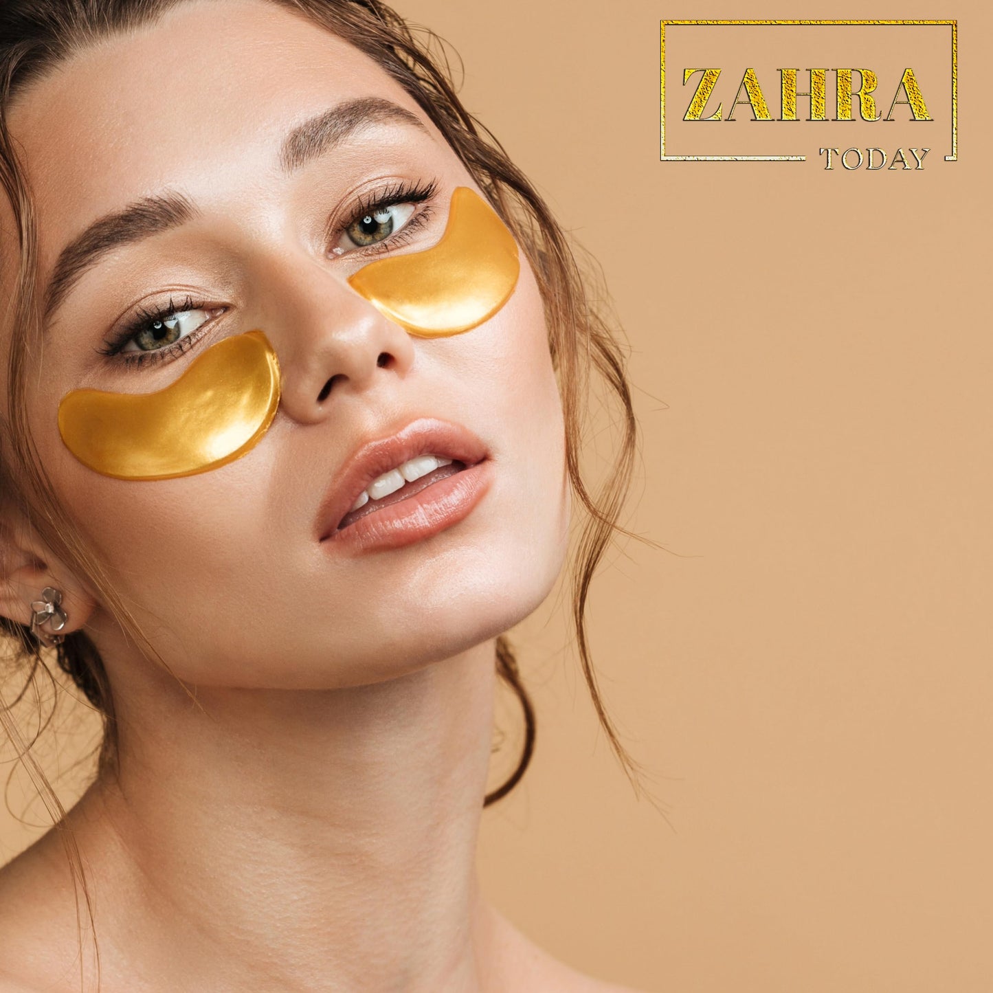 ZAHRA Today Gold Collagen Under Eye Patches - 10 Pairs for Dark Circles, Puffiness, and Hydration - Moisturizing Under Eye Mask with 24K Gold Infusion