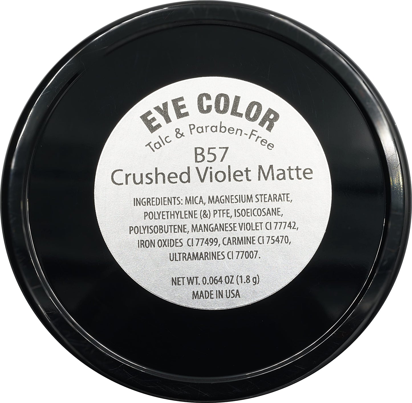 Pure Ziva Crushed Violet Matte Purple Mauve Pressed Powder Single Vegan Eyeshadow; Talc, Paraben & Cruelty Free