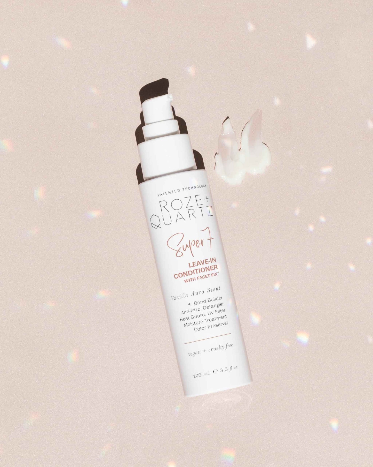 Roze + Quartz® Super 7 Leave-In Conditioner • Seven Benefits for All Hair Types (3.3oz)