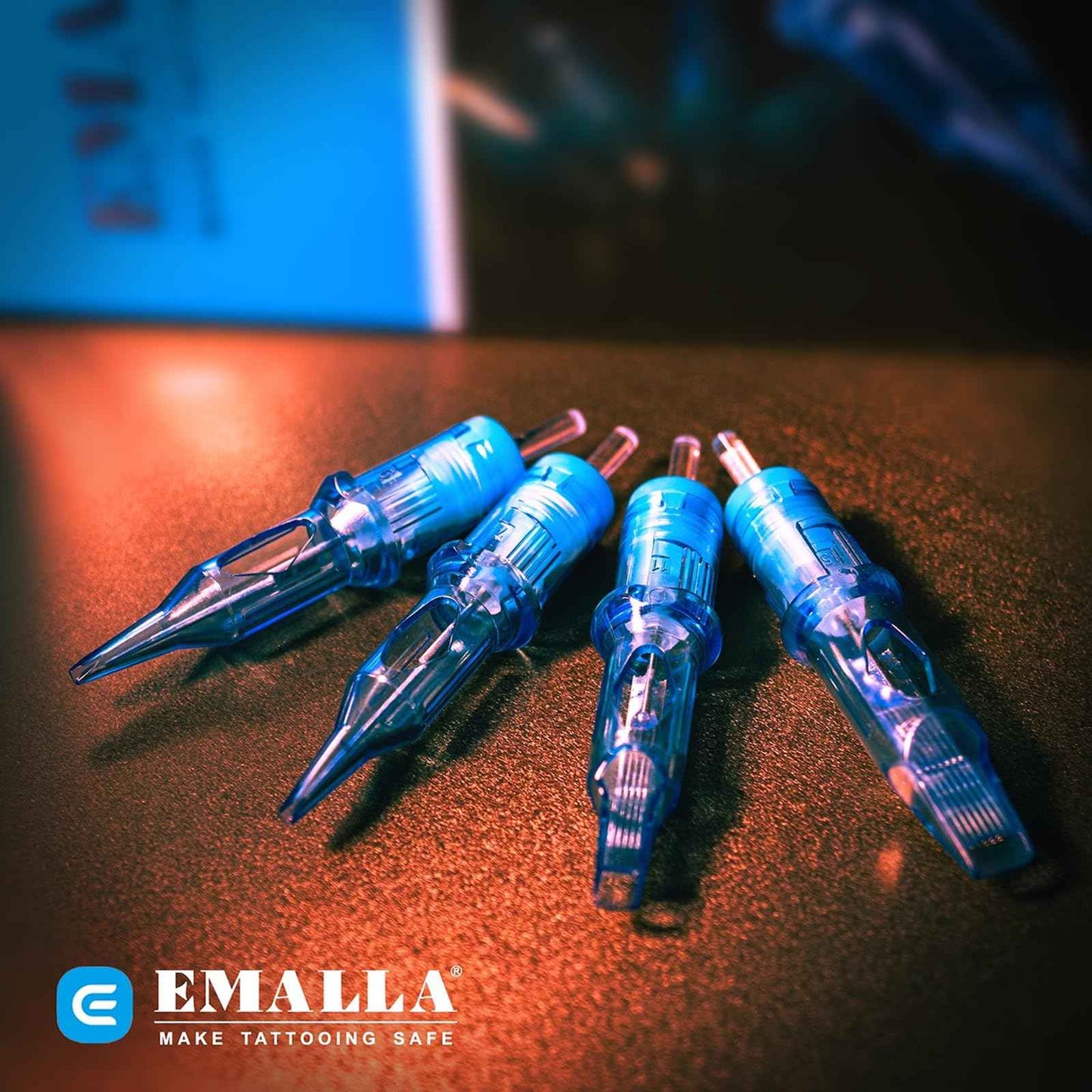 Emalla ELIOT Tattoo Cartridge Needles, 20Pcs Premium Tattoo Needles #10 Bugpin Curved Magnum Tattoo Cartridges 1023CML Tattoo Needles Diameter 0.30mm Long Taper 5.0mm for Machine Tattoo Supplies