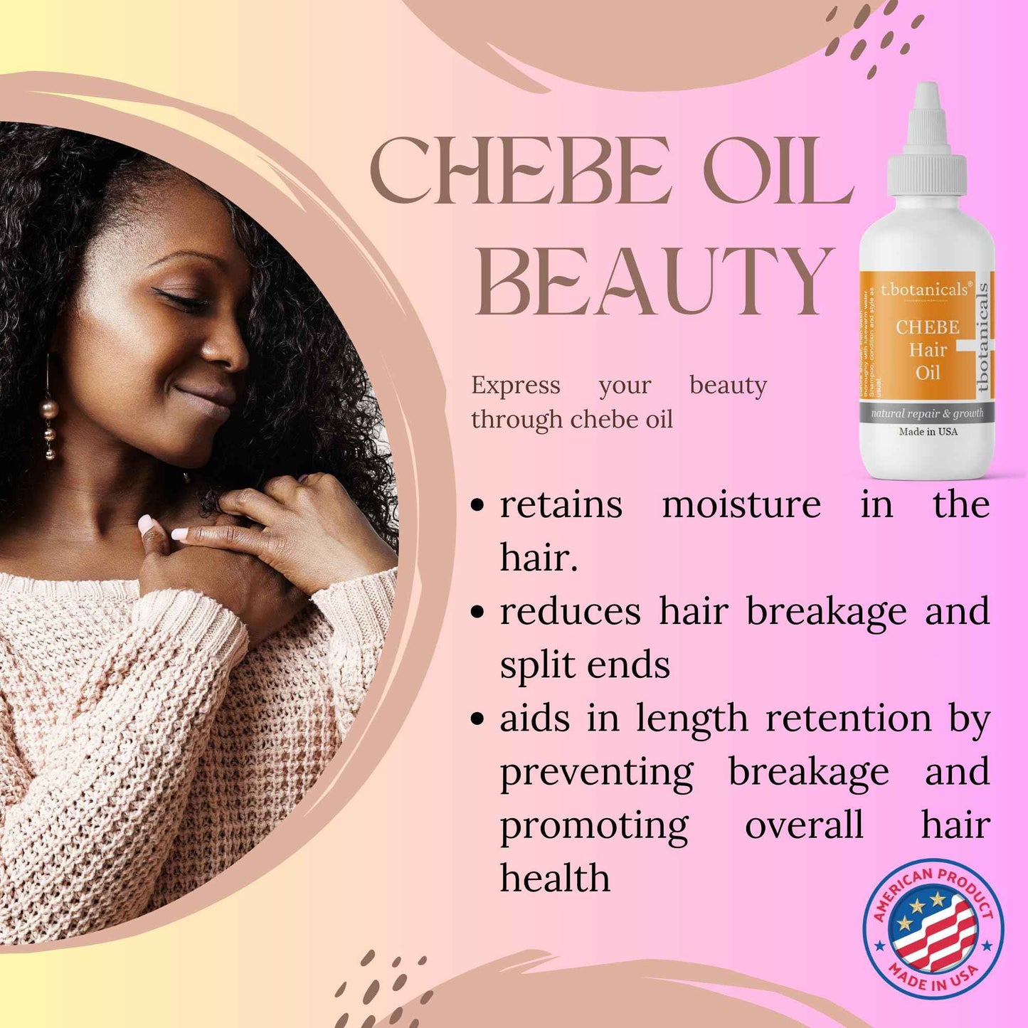 Chebe Oil and Leave In Conditioner Bundle for Hair Growth