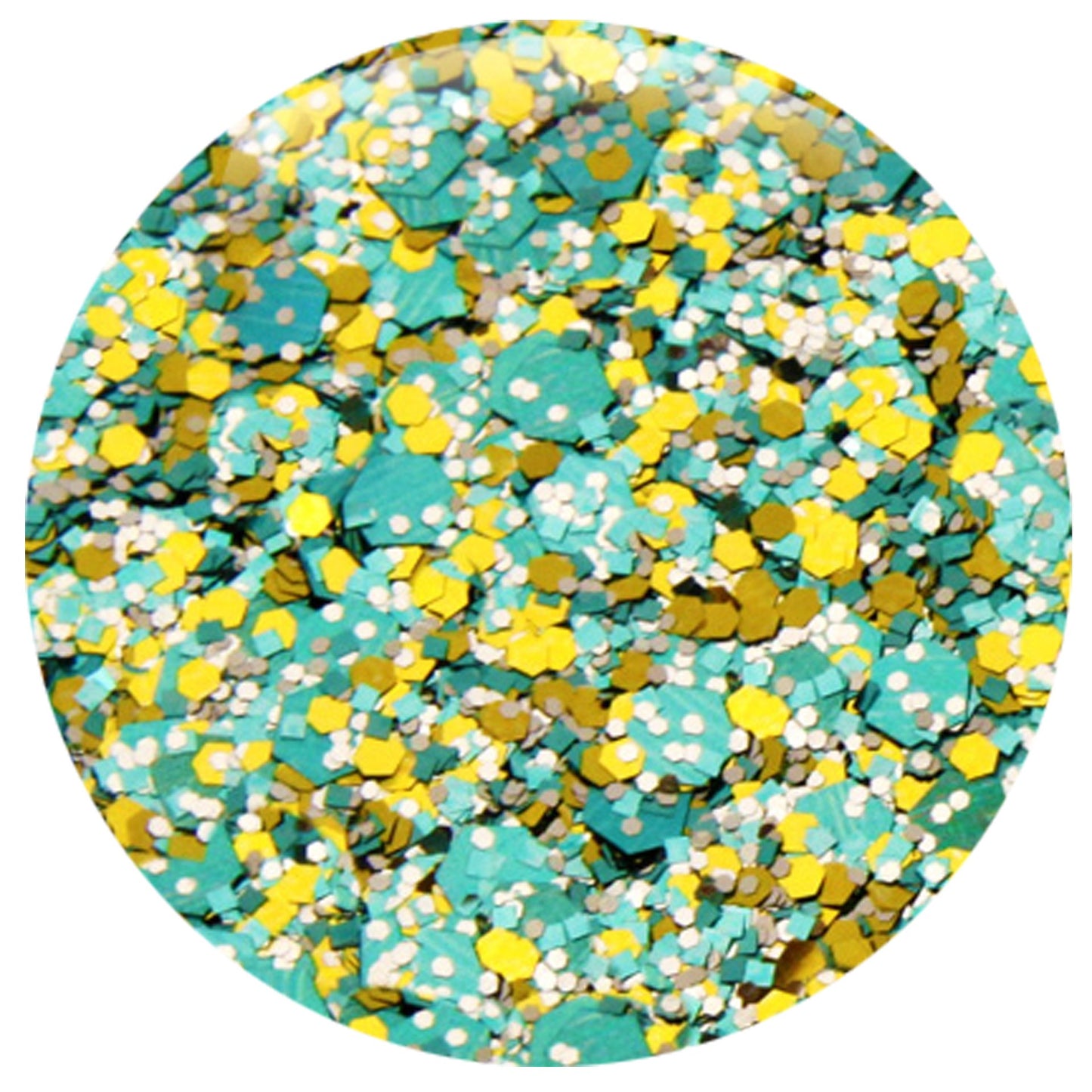 GLITTIES - Fools Gold - Gold Chunky Glitter Mix - Great for Nail Art, Acrylic Gel, Polish Tips, Festivals, Hair, Raves, and Decoration - Made in USA (10 Grams)