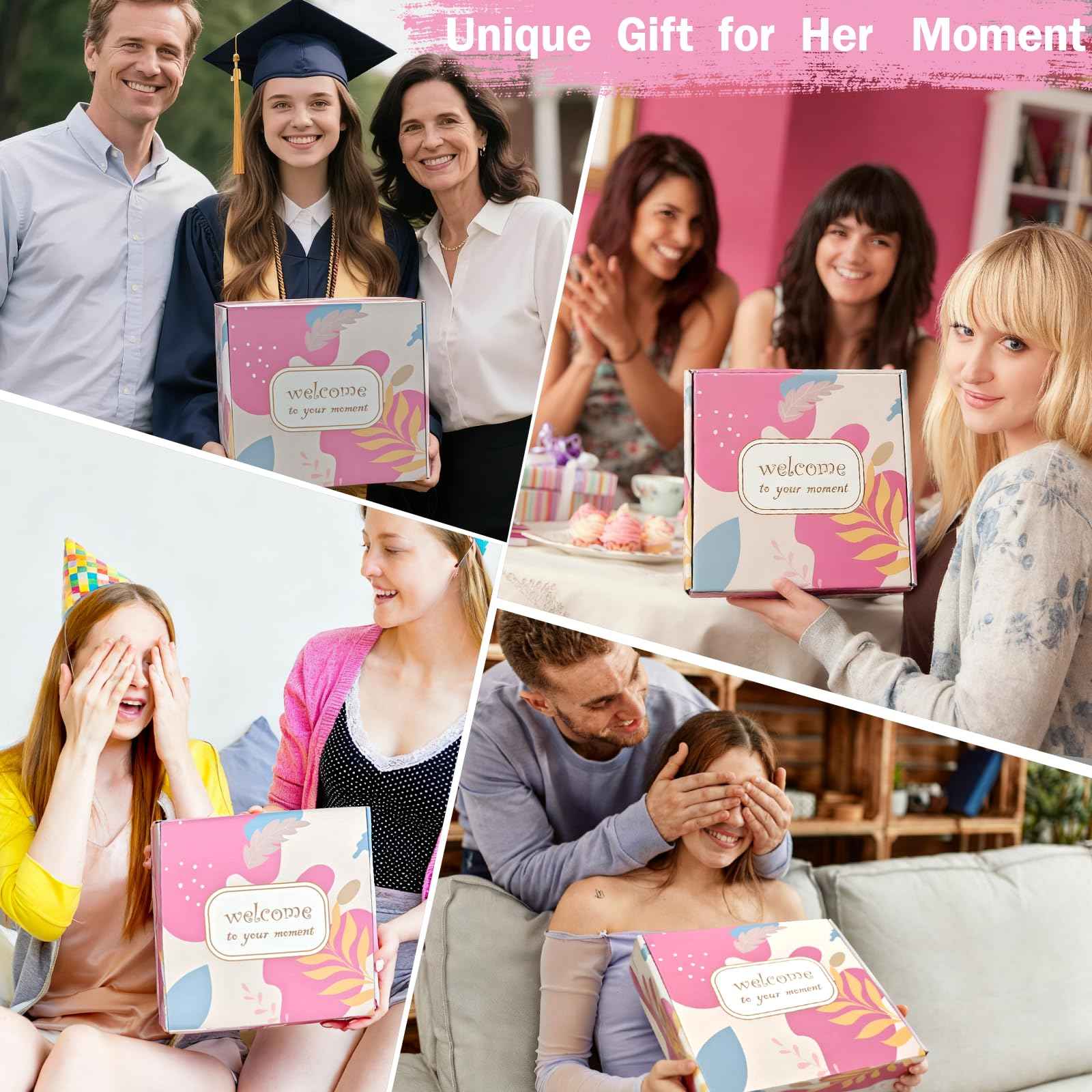 Self Care Gift Set for Women Birthday Christmas Valentine's Day Anniversary Gifts Basket for Her Bestie Girlfriend Daughter Friends Sister with Tuff Blanket, Coffee Mug, Scented Candle etc.