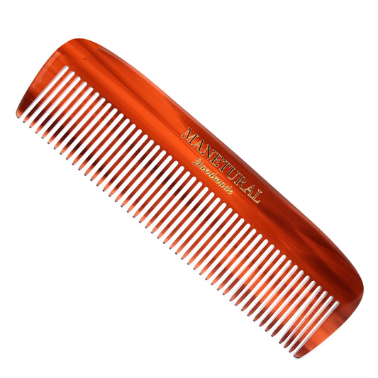 MANETURAL 12RX Hair Comb - 4.5" Grooming Hair Combs for Women, Hair Styling Beard Comb for Men, Beard & Mustache, Fine Tooth Comb, Handmade Acetate comb (2 PACK, Tortoiseshell)