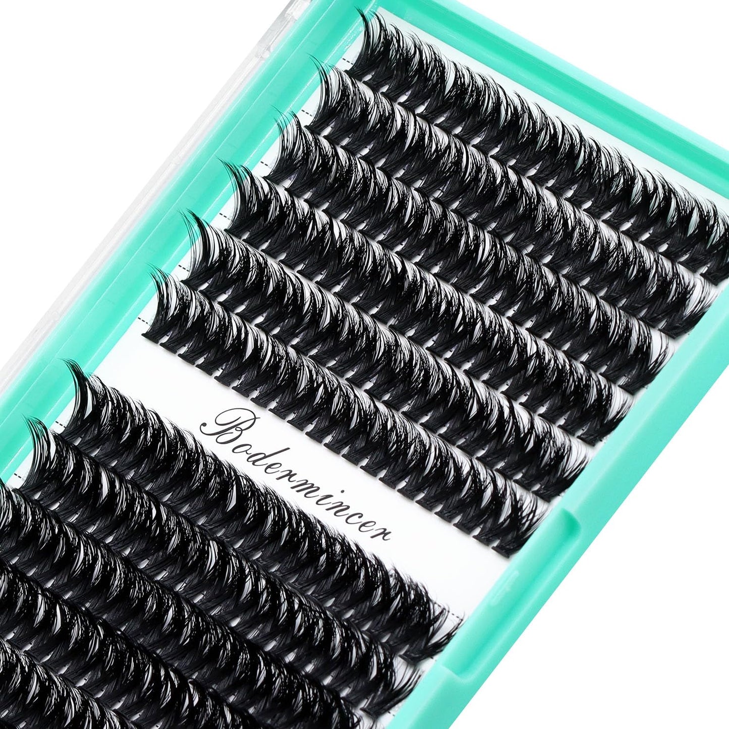 Bodermincer Black/Colored Cluster Lashes 240pcs 20D/40D DIY Eyelash Extension D Curl Long Individual Lashes Mixed Tray Faux Mink Lash Clusters Extensions 8-22mm (60D-12MM)