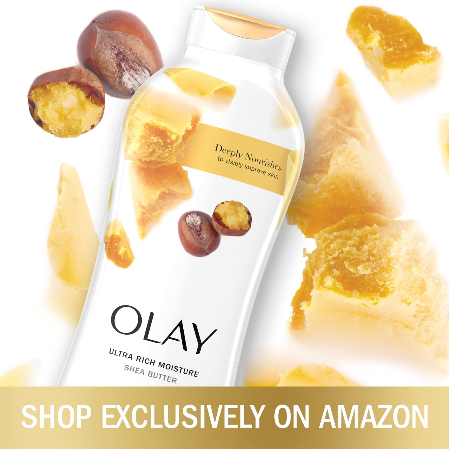 Olay Ultra Rich Moisture Body Wash for Women, Deeply Nourishes, Vitamin B3 Complex, Clinically Proven, Shea Butter Scent, 22 fl oz (Pack of 4)