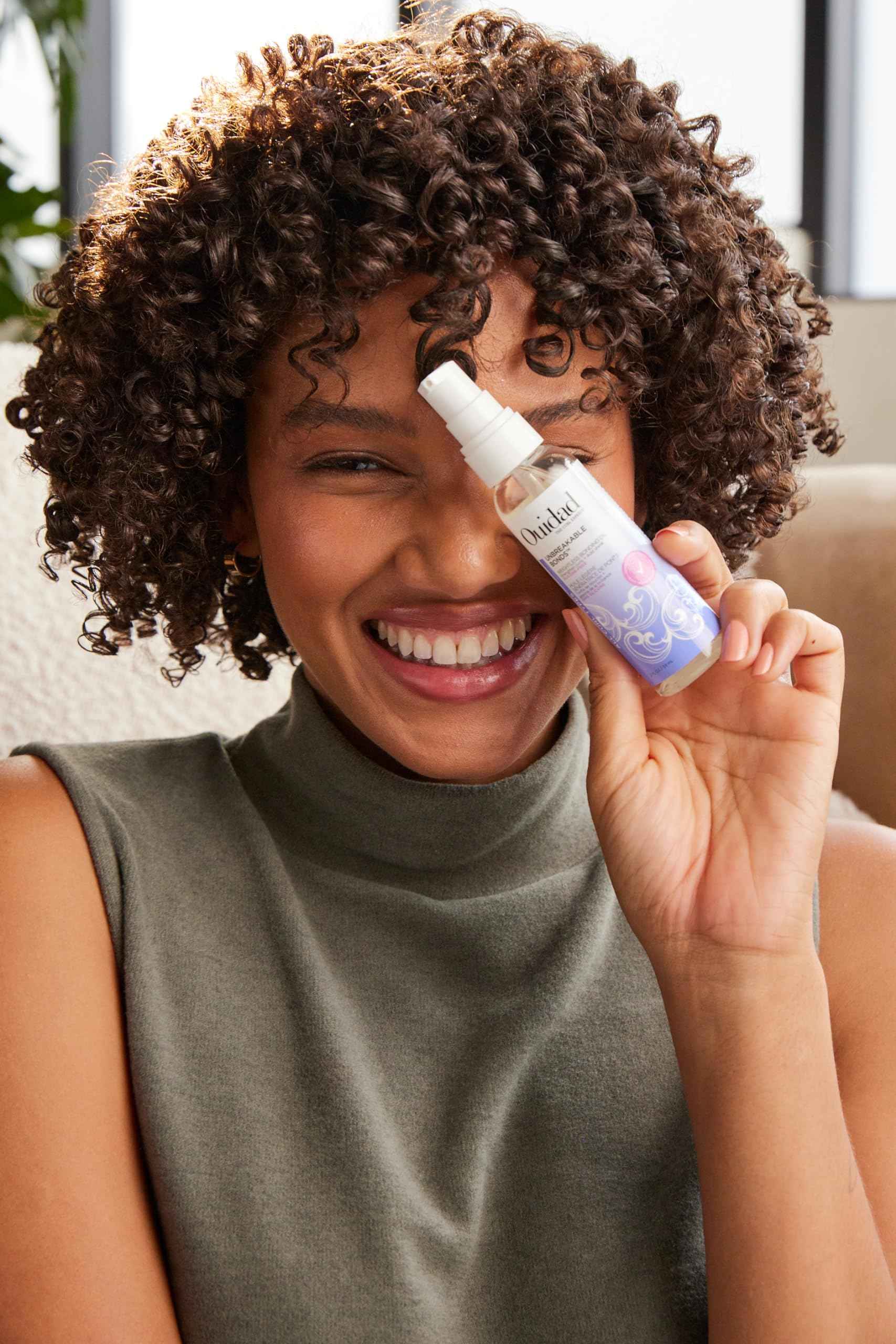 Ouidad Unbreakable Bonds Weightless Bonding Oil, 2 fl oz, Hydrating & Strengthening Oil for Curly Hair, Infused with Squalane & Vitamin C, Sulfate, Paraben & Cruelty-Free Curly Hair Products