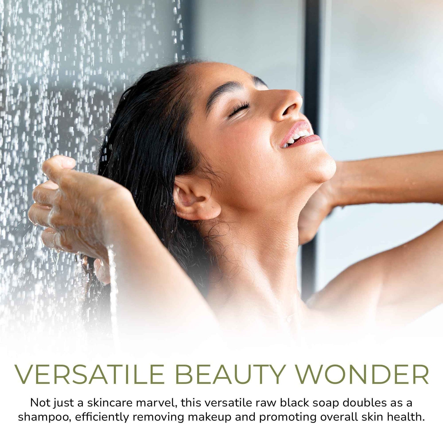 SAAQIN - Raw African Black Soap for All Skin Types, Black Soap Ideal for Acne, Wrinkles, Make-Up Removal, Hair & Body, Natural Glycerin Black African Soap, African Black Soap Bar from Ghana, 5 Lbs