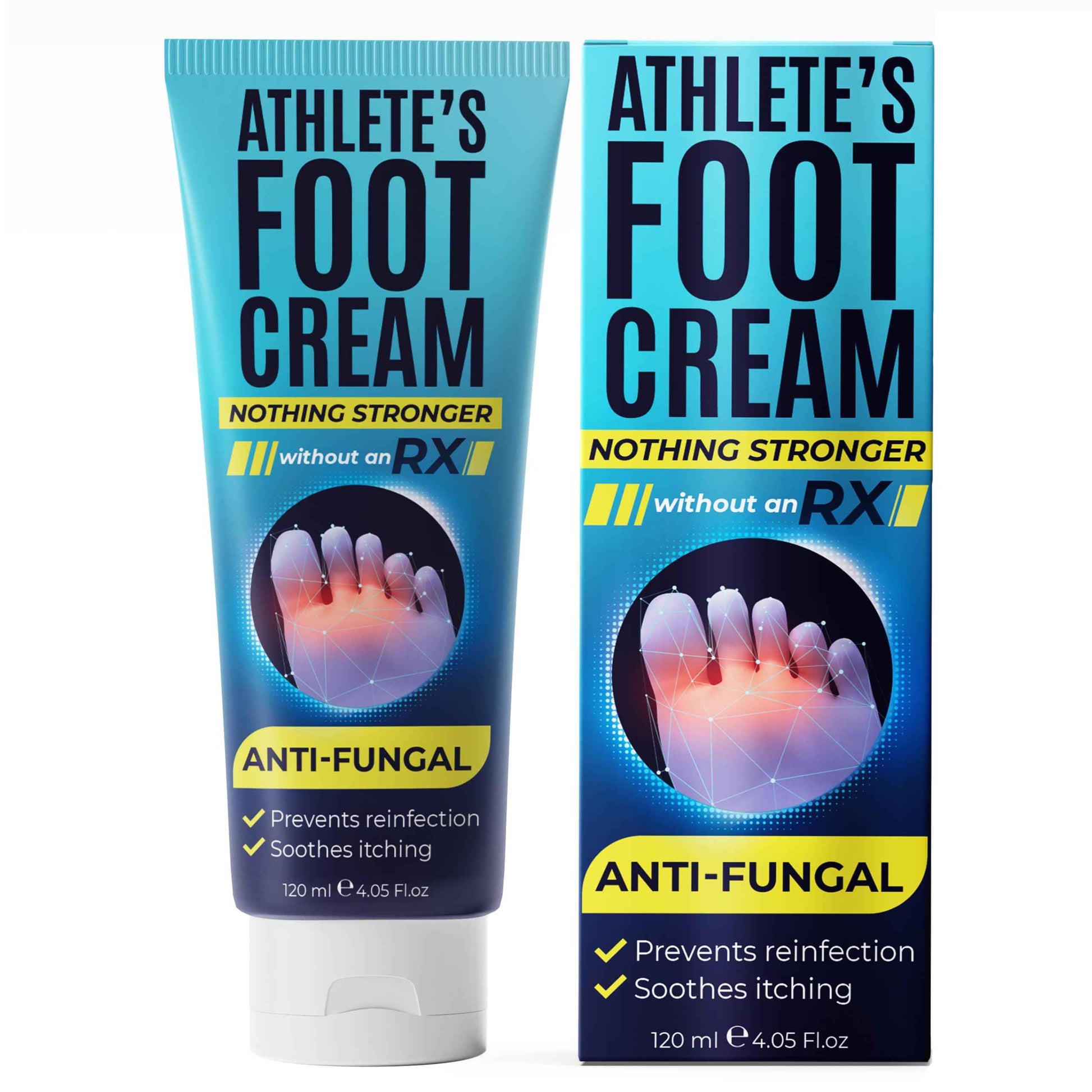 Foot Cream | Athlete’s Foot Cream for Cracked Heels, Dry Skin & Itchy Feet | Relieves Itching, Burning & Redness | Antifungal Treatment Helps with Nail Fungus, Jock Itch & Ringworm | 4.05 fl oz