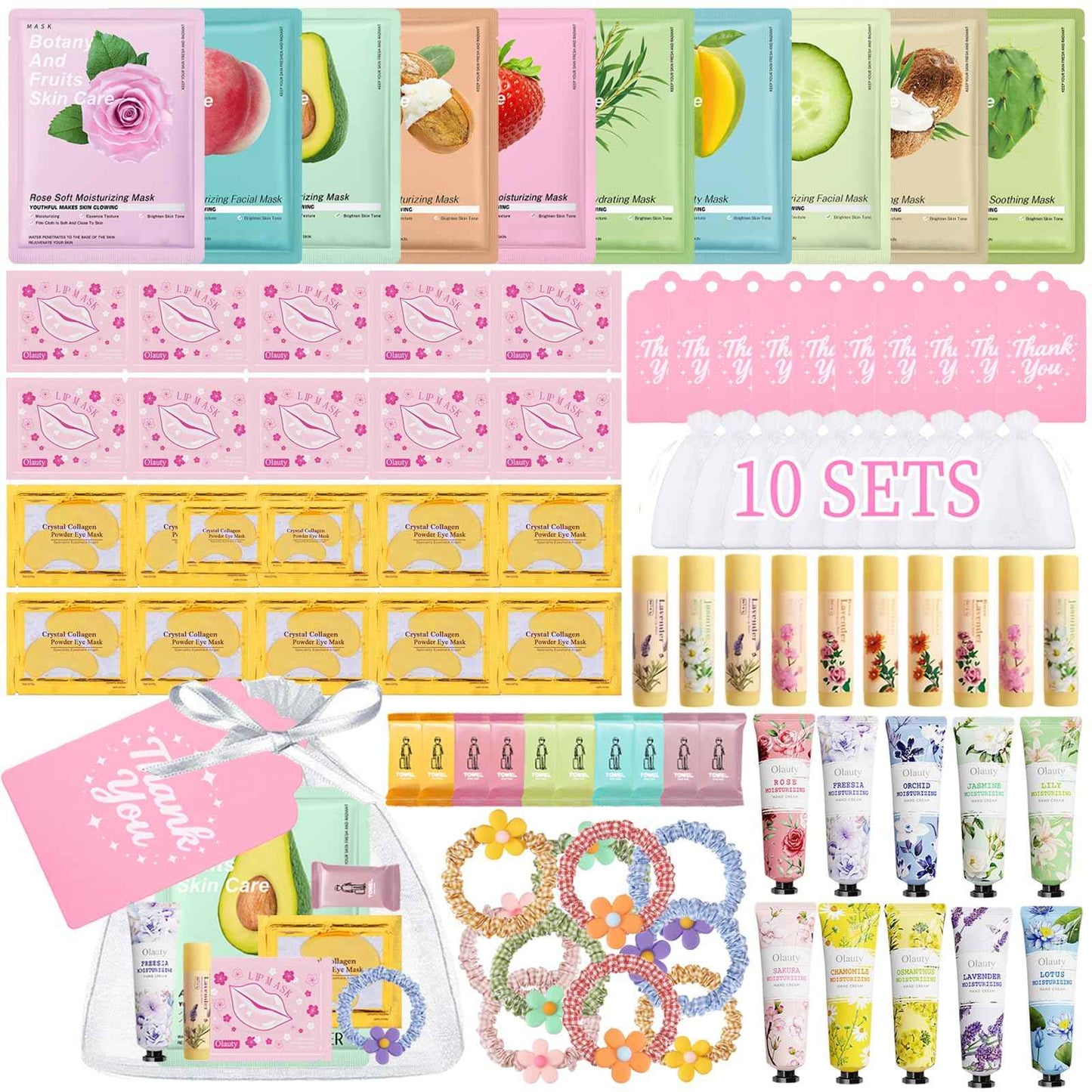 90 PCS Spa Sleepover Party Favors Supplies for Girls & Women, Favors Include Face Masks,Lip Balm,Under Eye Patches,Lip Mask,Skincare Spa Kit,Spa Sleepover Party Gifts,Birthday Sleepover Party Supplies