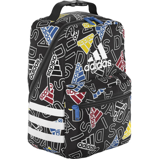 adidas Santiago Insulated Lunch Bag (6.5L) with Clip Lock Handle, Adi Comp Black/Bright Royal Blue/White, One Size