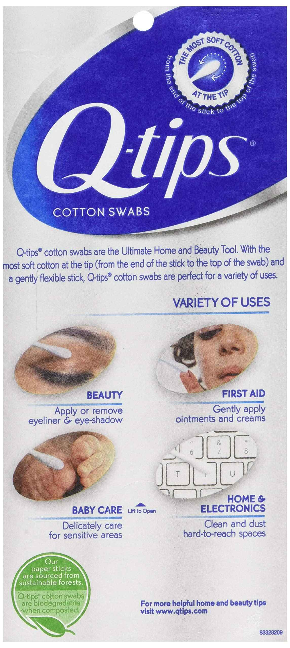 Q-tips Swabs 625 Each (Pack of 5)