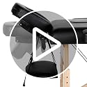 Yaheetech Portable Massage Table - Foldable, Adjustable Height, 28" Wide