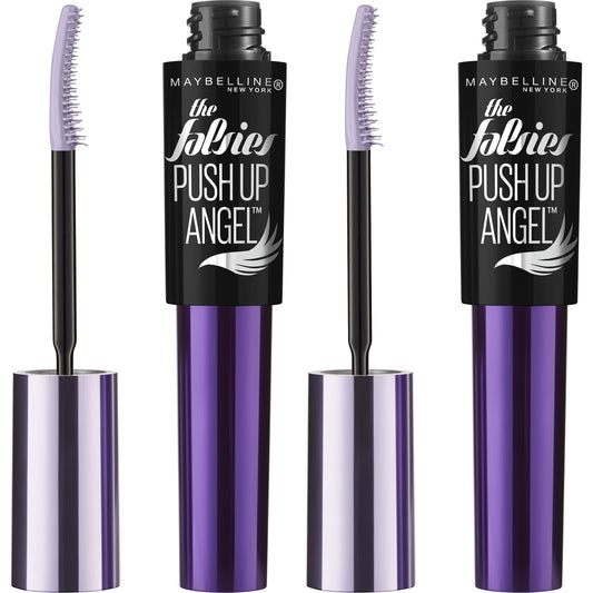 Maybelline New York The Falsies Push Up Angel Washable Mascara Makeup, Very Black, 2 Count