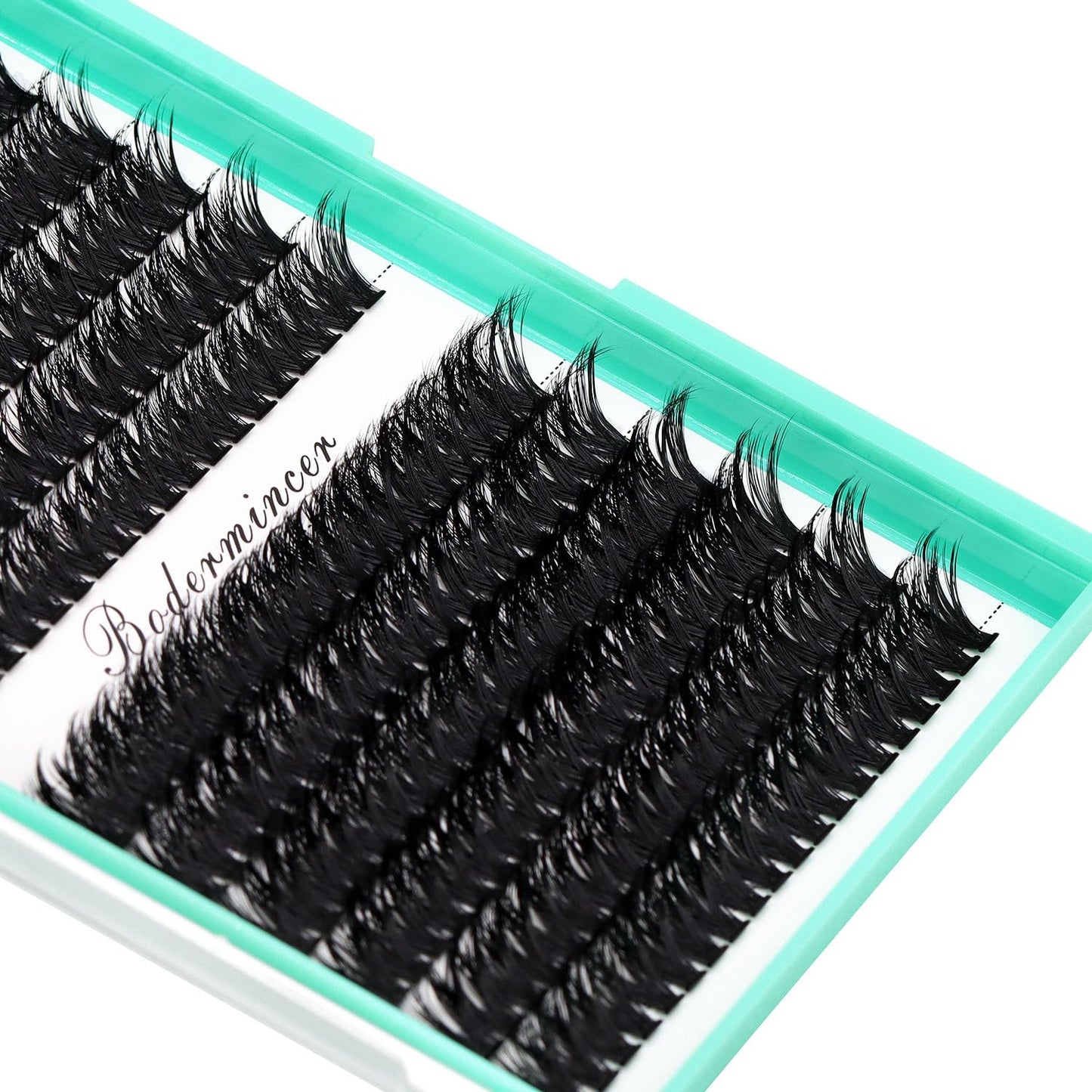 Bodermincer Black/Colored Cluster Lashes 240pcs 20D/40D DIY Eyelash Extension D Curl Long Individual Lashes Mixed Tray Faux Mink Lash Clusters Extensions 8-22mm (60D-12MM)