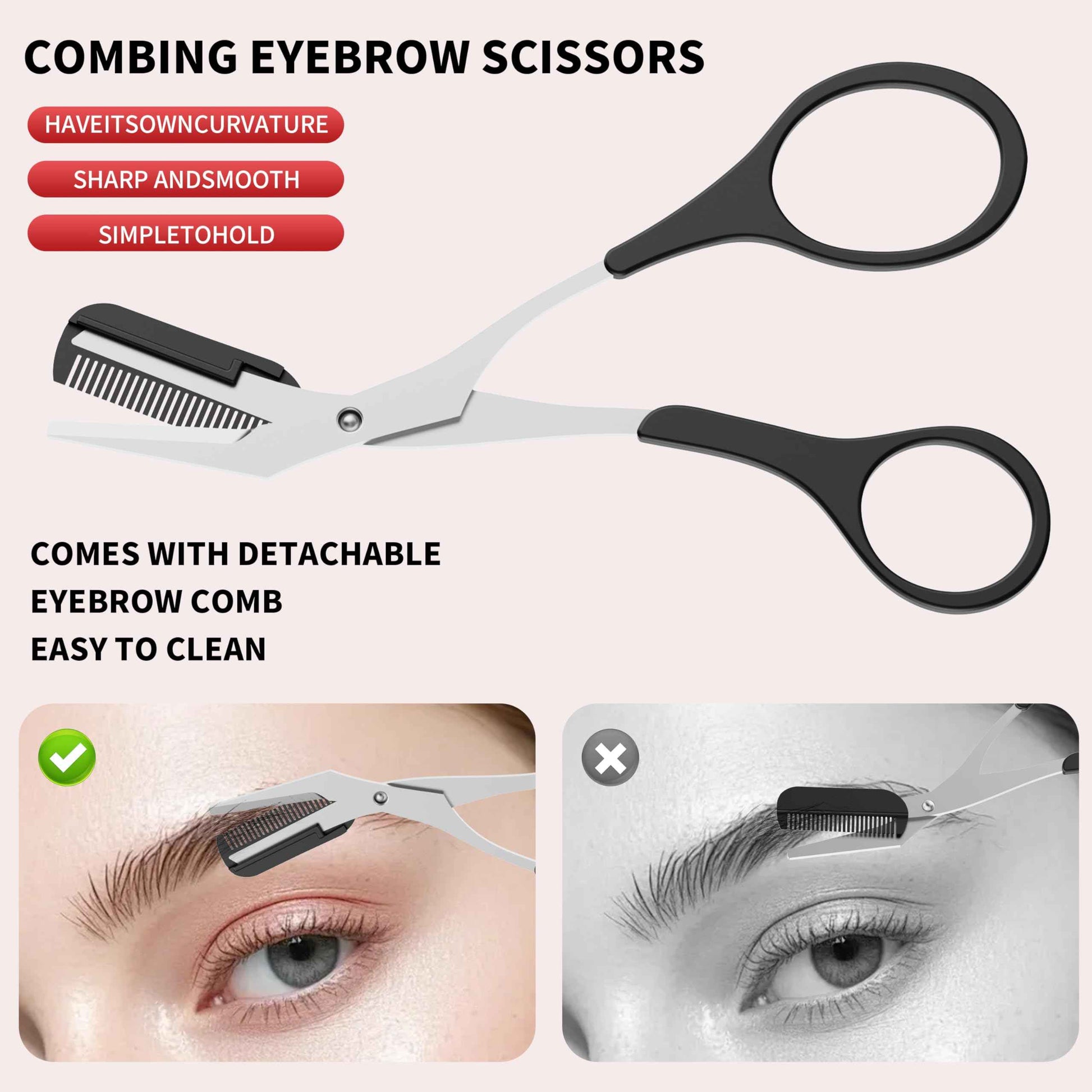 ESSBES Tweezers for Women Facial Hair, 9 in 1 Eyebrow Kit with Tweezers, Eyebrow Trimmer Scissors, Razor, Brush with Leather Travel Case, Hair Plucking Daily Beauty Tools