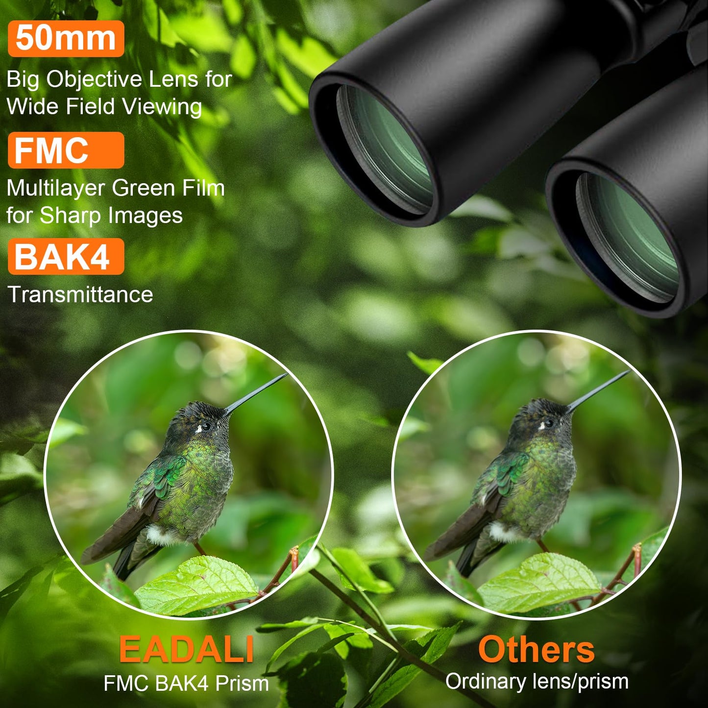 10-30x50 Zoom Binoculars for Adults High Powered Binoculars with Phone Adapter, Tripod, Waterproof - for Adults Bird Watching, Hunting, Traveling, Hunting,Concerts,Clear Low Light Vision at Night