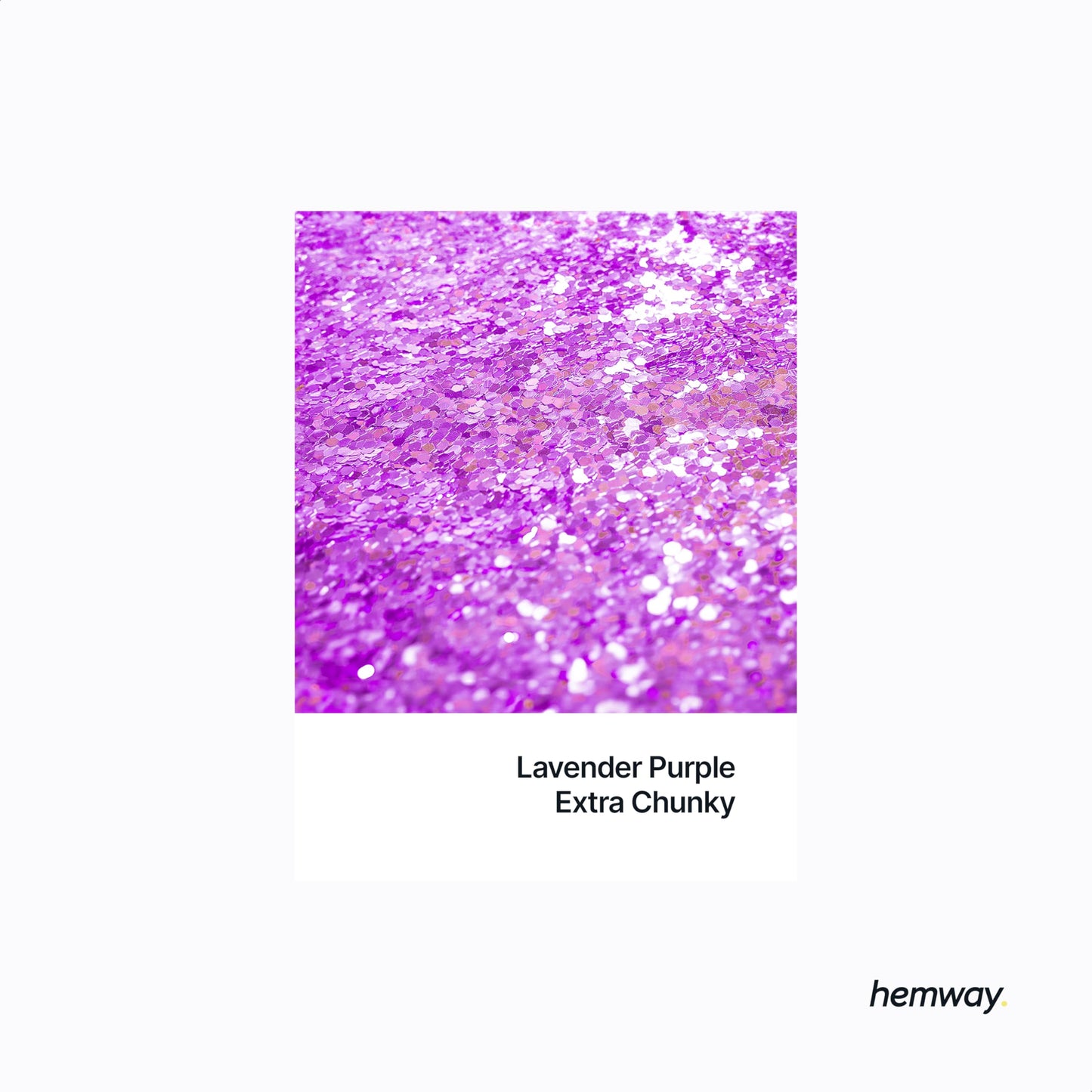 Hemway Eco Friendly Biodegradable Glitter 100g / 3.5oz Bio Cosmetic Safe Sparkle Vegan for Face, Eyeshadow, Body, Hair, Nail and Festival Makeup - Extra Chunky (1/24" 0.040" 1mm) - Lavender Purple