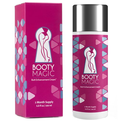 Booty Magic Butt Enhancement Cream - 6.8oz Butt Cream for Bigger Butt, Booty Cream Bigger Booty with Maca Root Extract, Pueraria Mirifica, Aloe Vera for Volume, Roundness and Softness