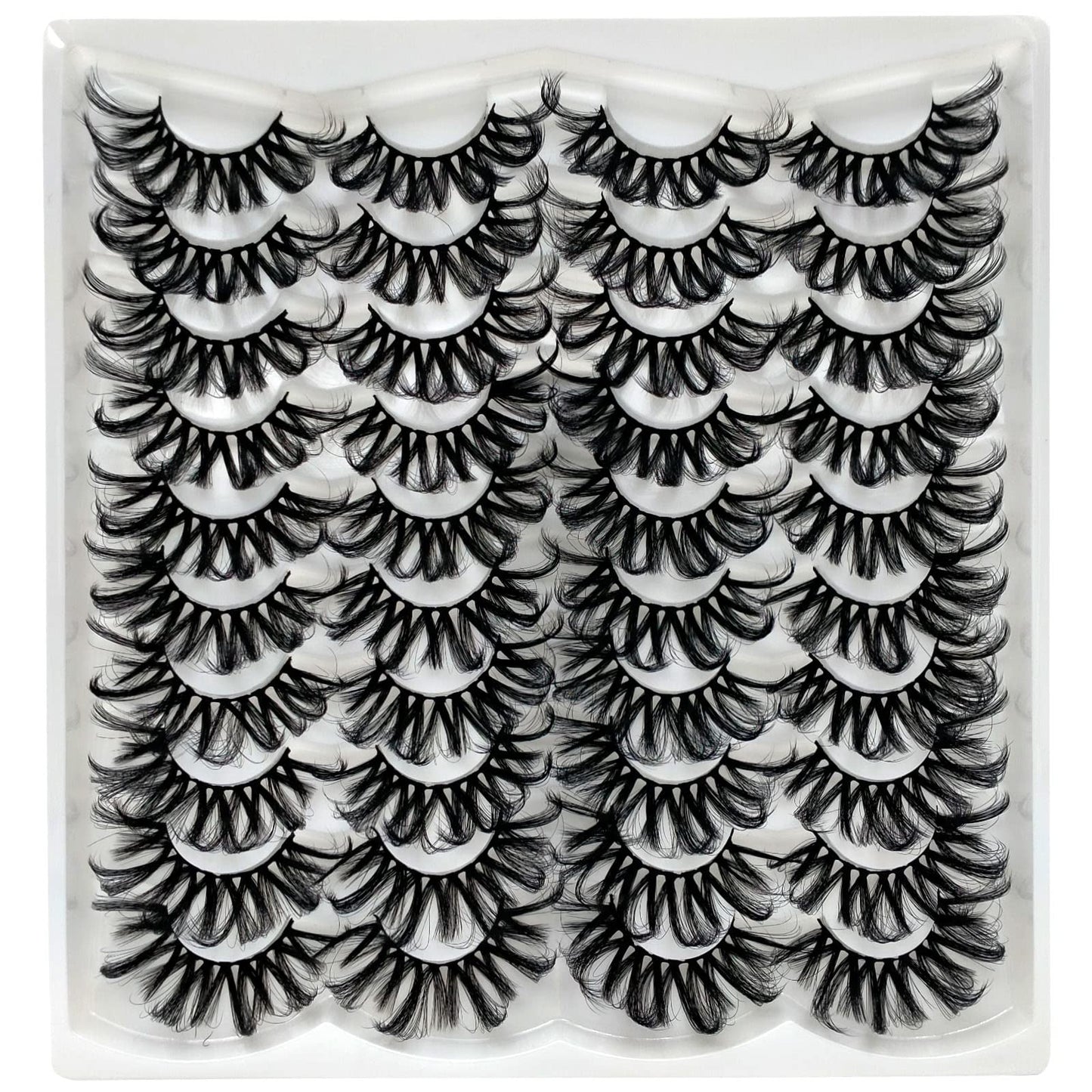 Lashes 25mm Fluffy Mink False Eyelashes Long 20 Pairs Dramatic Thick 3D 5D Faux Mink Lashes 25 mm Fake Eyelashes Pack (VG39), by Kmilro