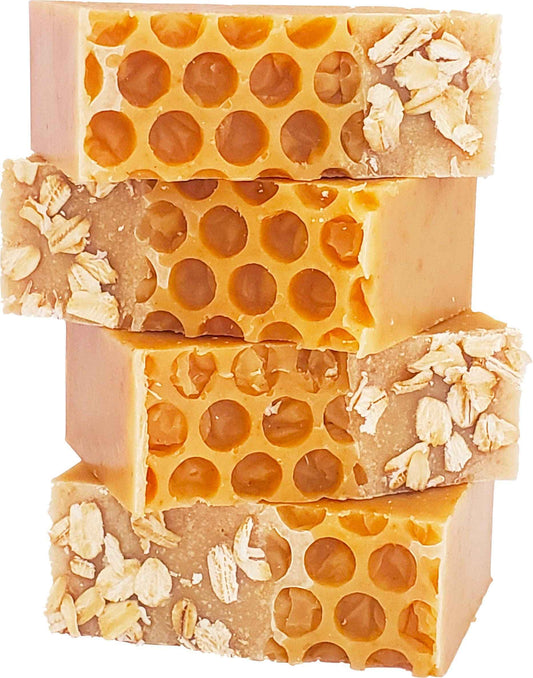 La Vie En Rose Goat Milk Soap Bars with Oatmeal & Raw Organic Honey For All Skin Types. Natural Face, Hand & Body Soap. Handmade In USA. (4 BARS with 4.8-5.3 oz EACH)