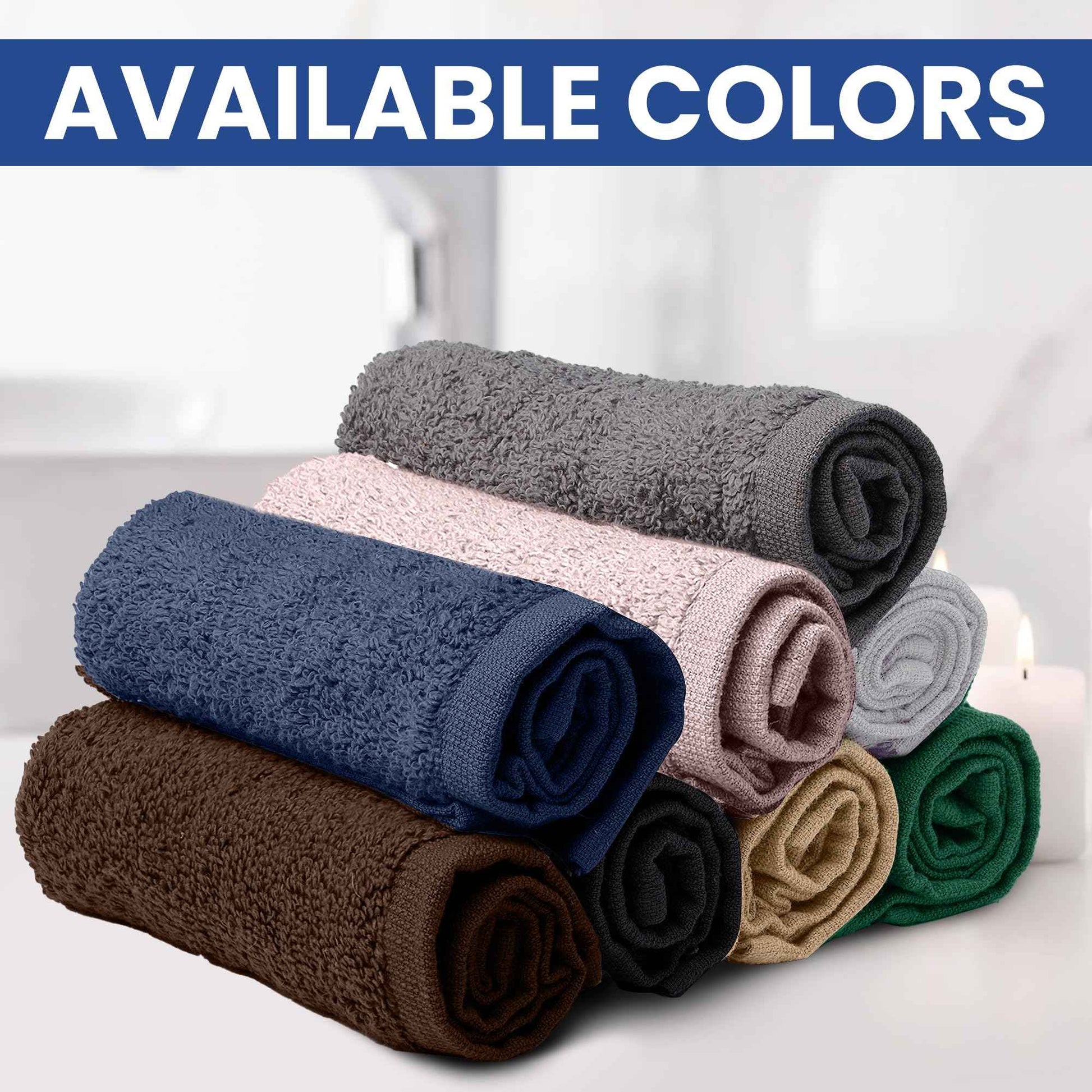 Linteum Textile Supply Premium 13x13 Washcloth (Hunter Green) – 100% Ring Spun Cotton Zero Twist Towels | Absorbent, Quick Dry, Durable for Bathroom, Spa, Gym (12 Pack)