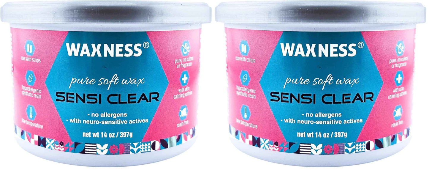 Waxness Sensi Clear Pure Soft Wax Tin 14 oz 397g (Pack of 2)