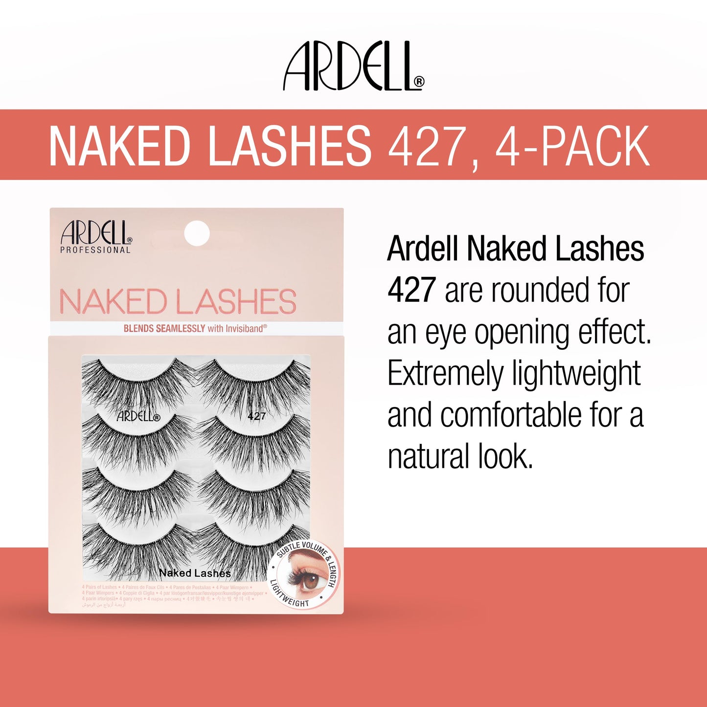 Ardell Naked 427, 4 Pairs