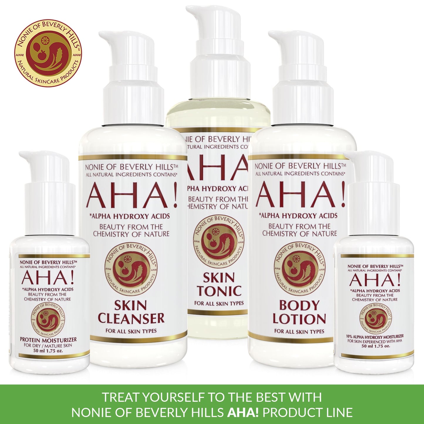 Nonie AHA All-Natural Skin Tonic with Castor Oil, Grapefruit Seed Extract, Citrus Mix of Lemon, Grapefruit, Orange, Bergamot & Neroli Oils & Organic Apple Cider Vinegar.