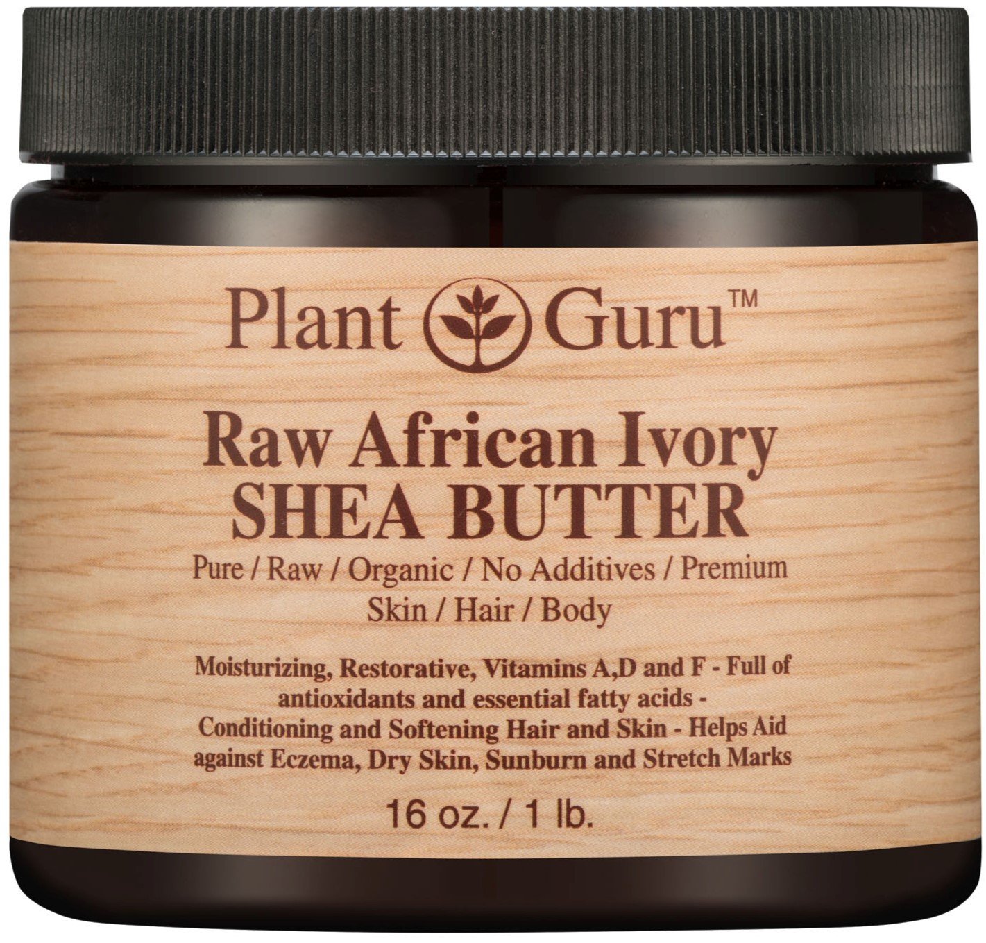 Raw African Shea Butter 16 oz. Jar - 100% Pure Natural Unrefined IVORY - Ideal Moisturizer For Dry Skin, Body, Face And Hair Growth. Great For DIY Soap and Lip balm Making.