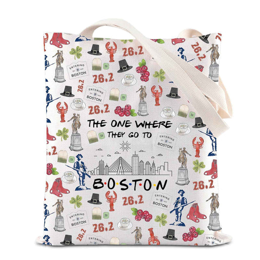 Boston Trip Makeup Bag Boston Souvenir Gift Boston Travel Bag Boston Housewarming Gift Boston Vocation Gifts Massachusetts Gift (Boston tote)