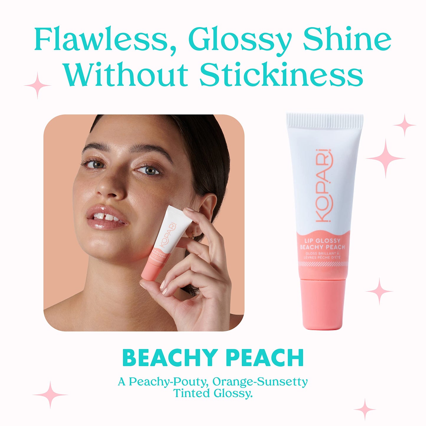 Kopari Beach Peach Lip Glossy 1 Pack