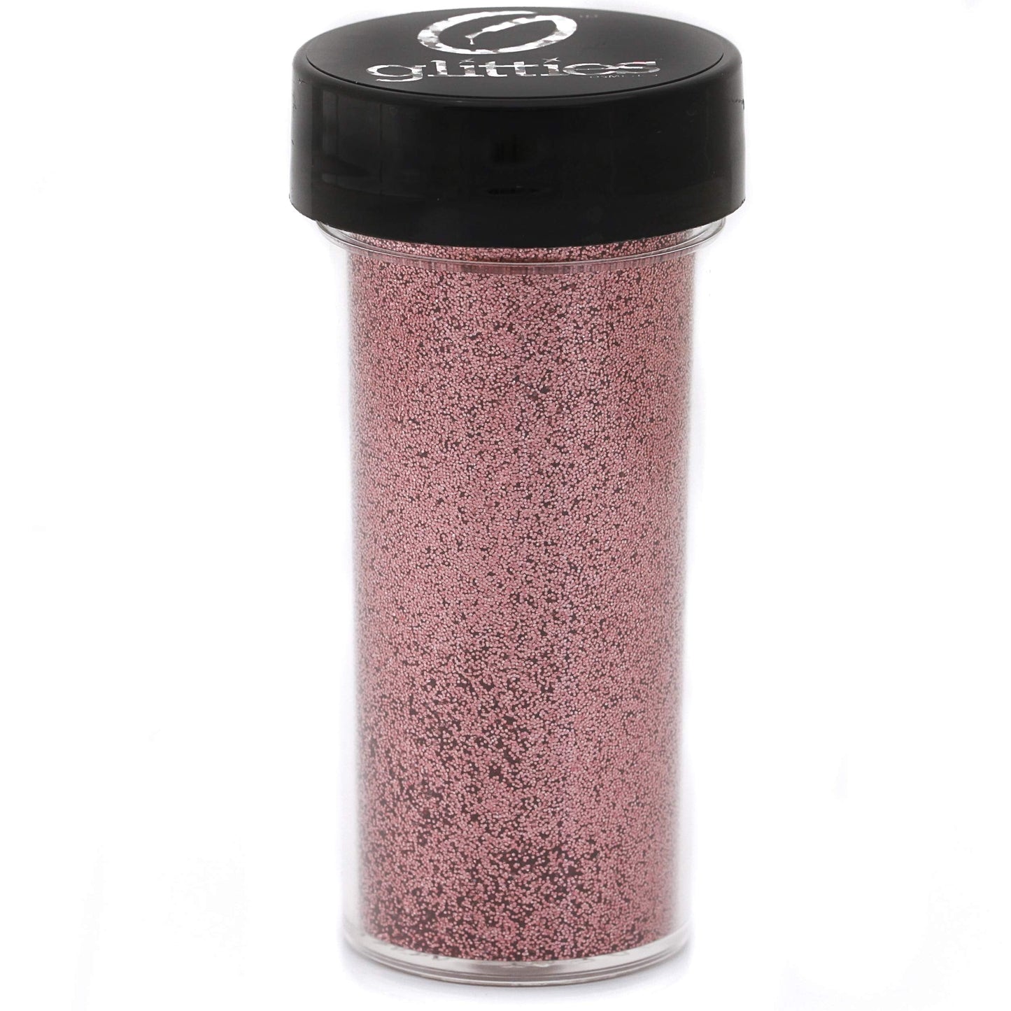 GLITTIES - Rose Copper - Pink Loose Fine Glitter Powder (.008") - Great for Nail Art, Nail Polish, Gel, Gel Polish or Acrylic Nail Powder - Solvent Resistant - (30 Gram Jar)